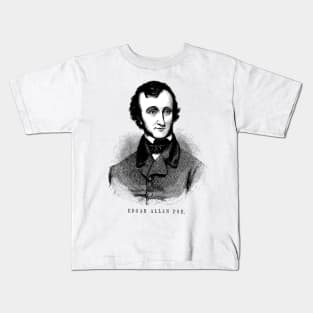 Edgar Allan Poe etching Kids T-Shirt